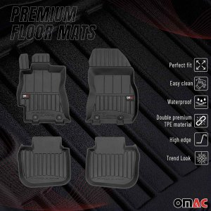 Subaru Legacy Floor Mat - Omac - Proline Premium TPE - Black - '10-'14 Subaru Legacy Floor Mat - Omac - Proline Premium TPE - Black - '10-'14